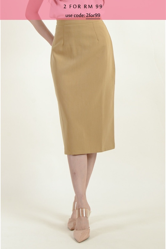 Melany Pencil Skirt - Mustard
