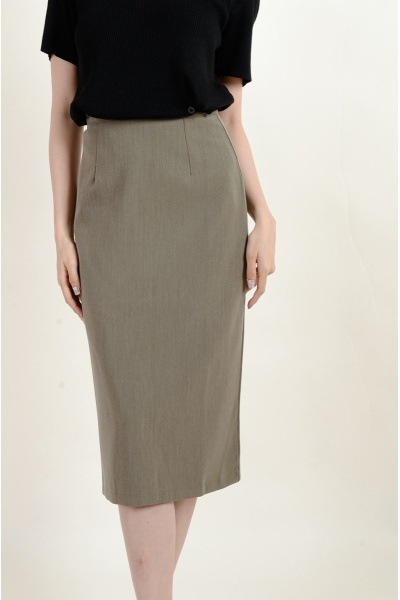 Melany Pencil Skirt - Olive