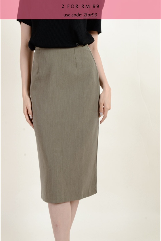 Melany Pencil Skirt - Olive