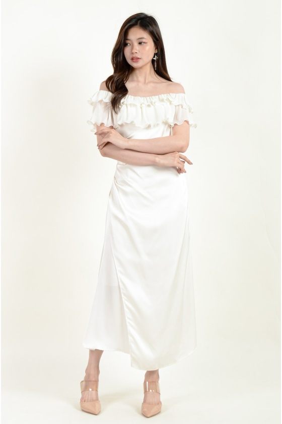 Emberly Off Shoulder Ruffle Dress