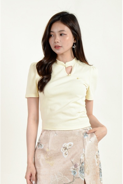 Leslie Cheongsam Tee - Yellow