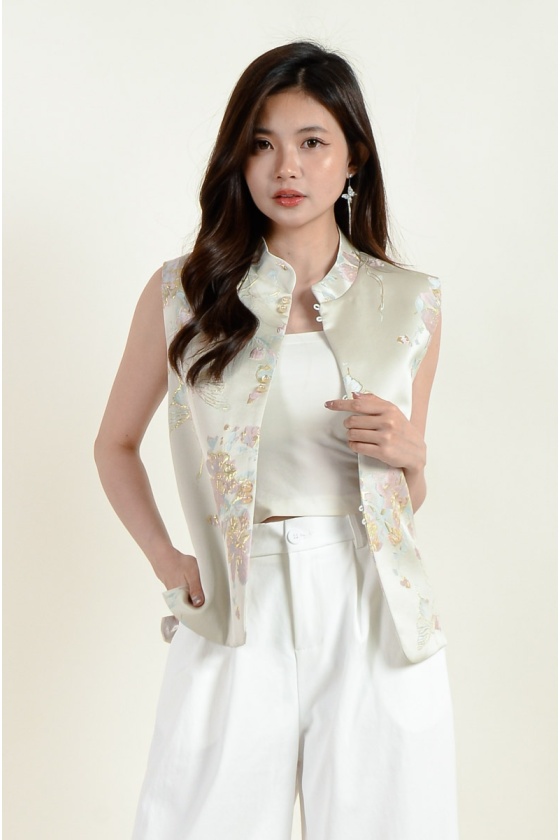 Della Satin Cheongsam Vest