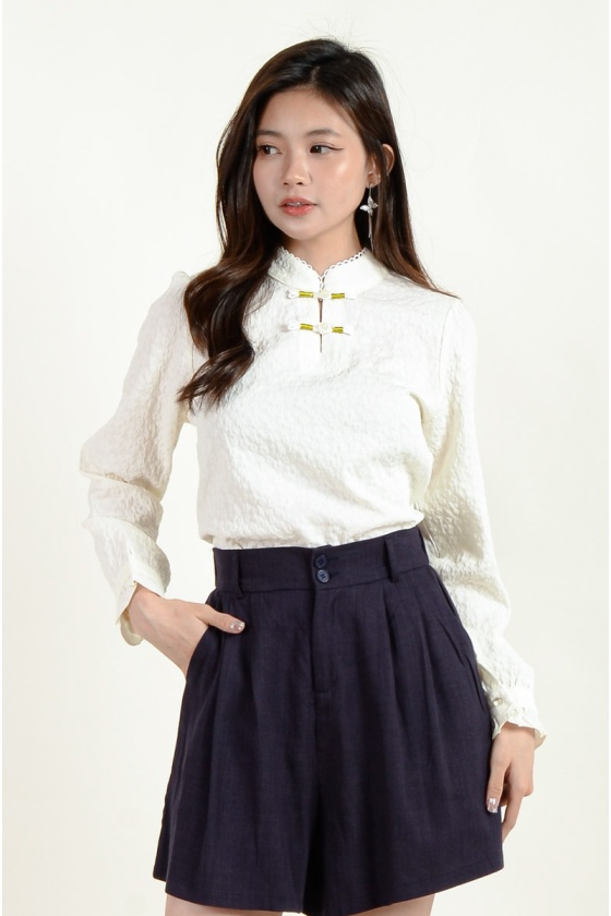 Nellie Embossed Cheongsam Top