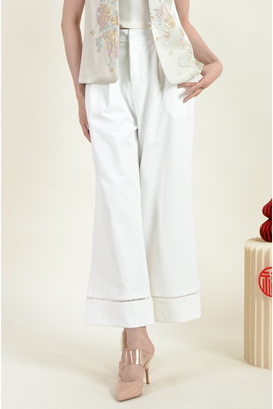 Janelle Wide Leg Pants - White