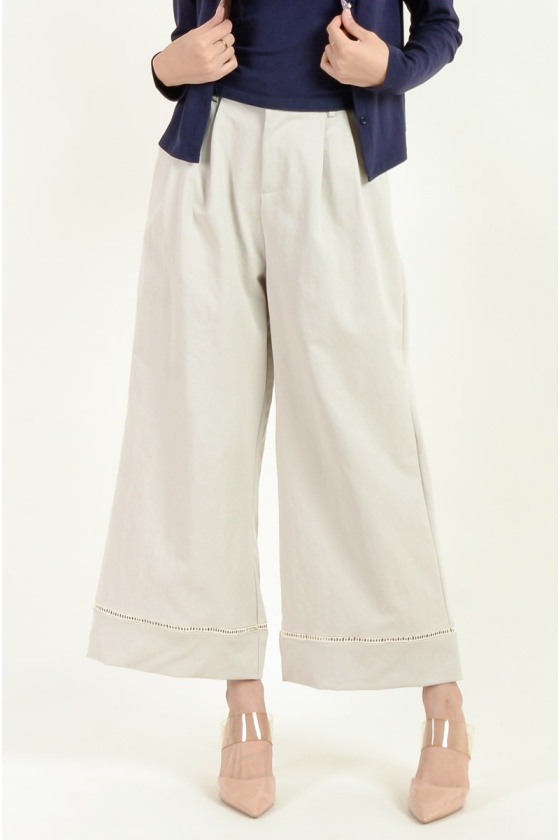 Janelle Wide Leg Pants - Khaki
