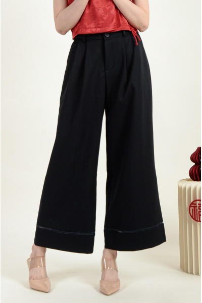 Janelle Wide Leg Pants - Black