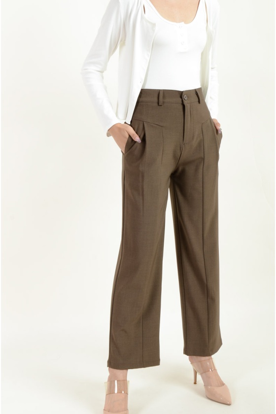 Zelda Palazzo Pants - Coffee