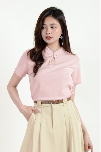 Kyra Cheongsam Top - Pink