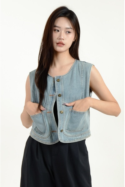 [BackOrder ETA 30 Apr] Nola Denim Vest