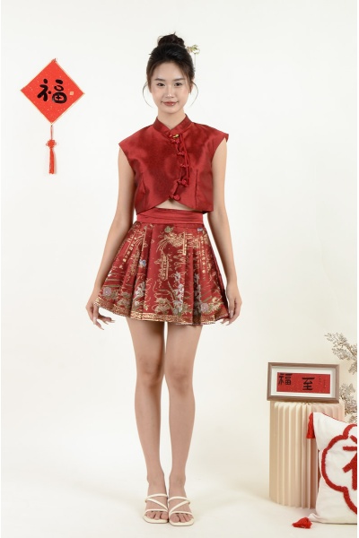 Macy MaMian Cheongsam Setwear - Wine