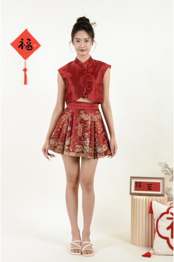 Macy MaMian Cheongsam Setwear - Wine