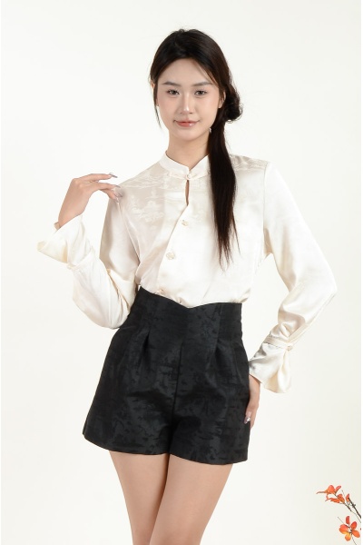 Mikaela Long Sleeve Cheongsam Top