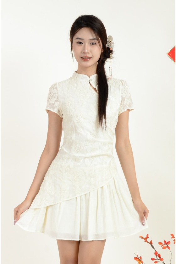 Theodora Mini Embossed Cheongsam