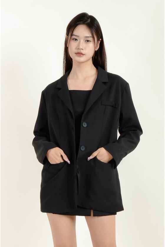 Lara Oversize Blazer - Black