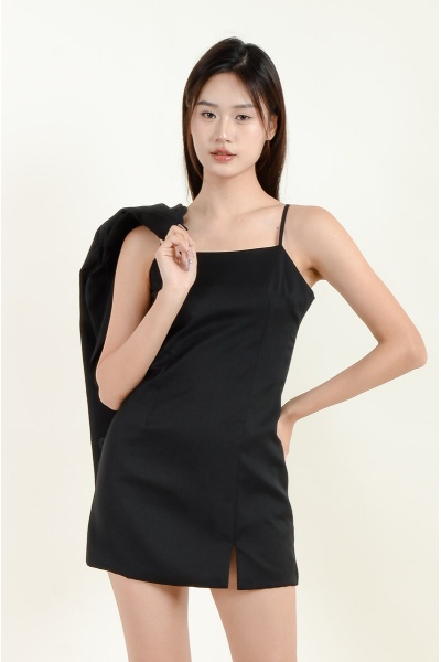 Marilyn Strap Dress - Black