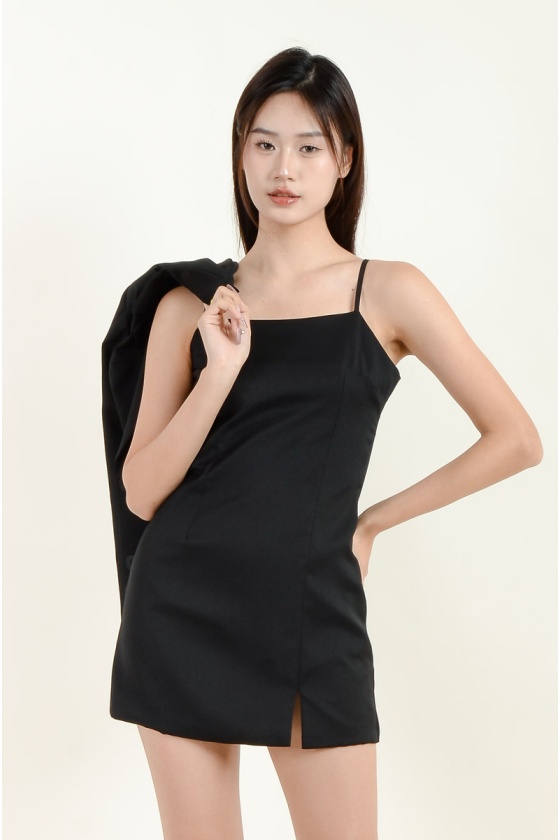 Marilyn Strap Dress - Black