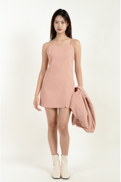 Marilyn Strap Dress - Pink
