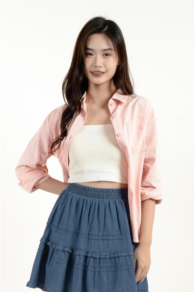 [BackOrder ETA 25 June] Liv Oversize Shirt - Pink