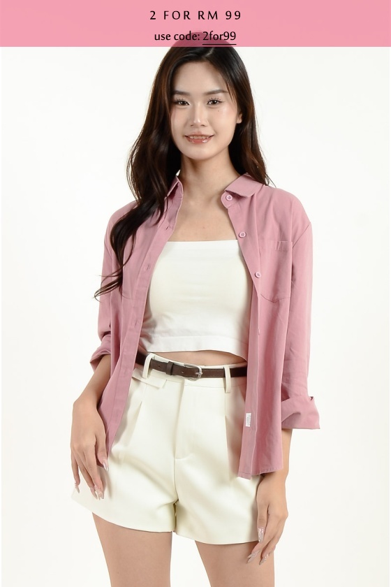 Liv Oversize Shirt - Mauve