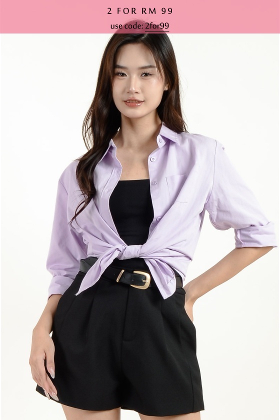 Liv Oversize Shirt - Light Purple