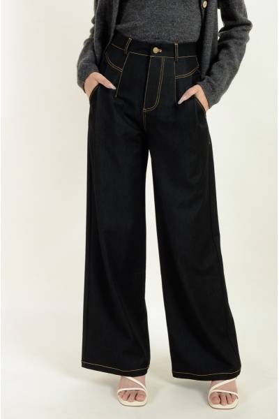 Leilany Wide Leg Pants - Black