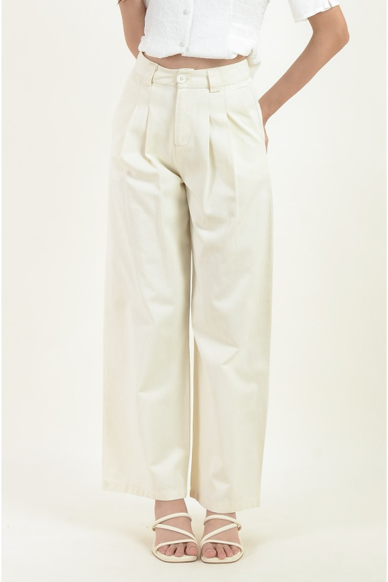 Jenesis Palazzo Pants - Beige