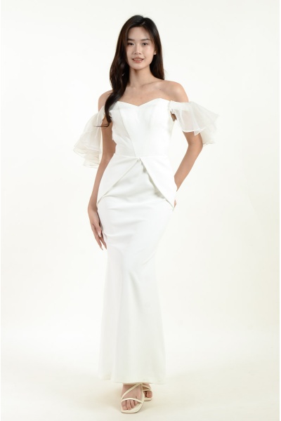 Carly Flute Sleeve Mermaid Dress
