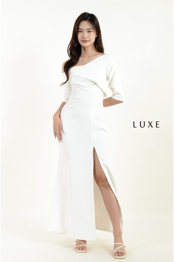 Kristeen Oblique Slit Maxi Dress