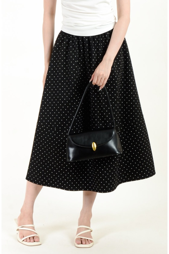 Naya Polka Dot Skirt - Black