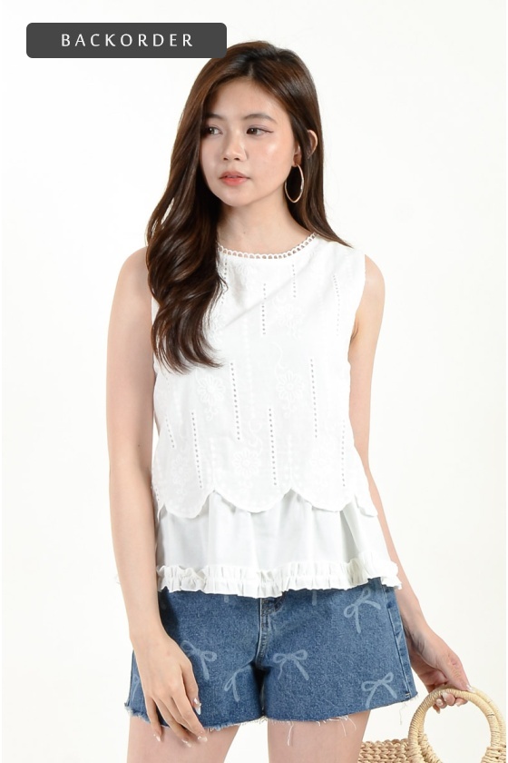 [BackOrder ETA 25 June] Dulce Frill Hem Top