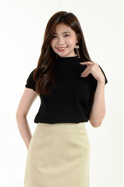 Marlowe -5C Cooling Knitted Top - Black