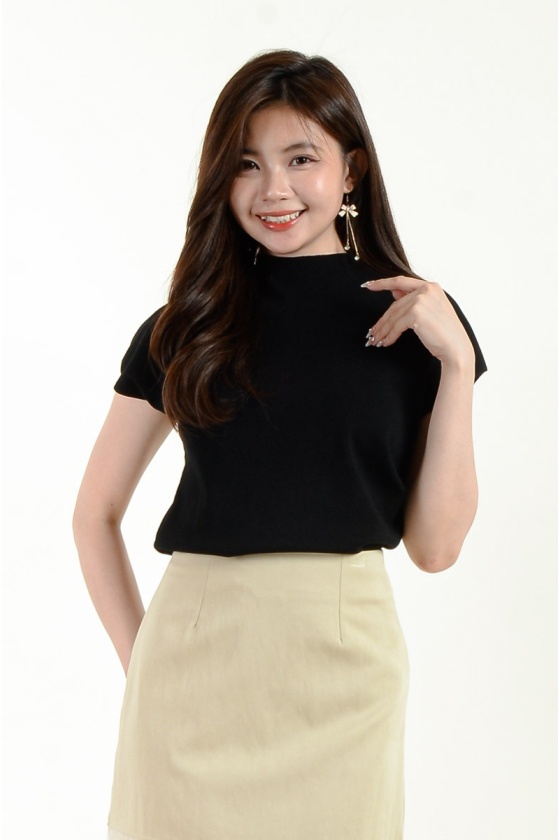 Marlowe -5C Cooling Knitted Top - Black