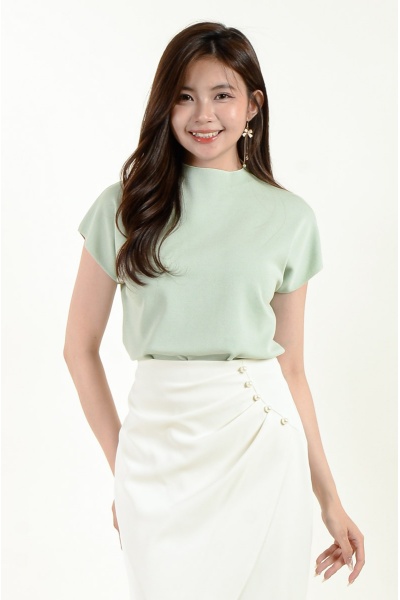 Marlowe -5C Cooling Knitted Top - Mint