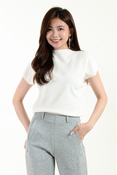 Marlowe -5C Cooling Knitted Top - White