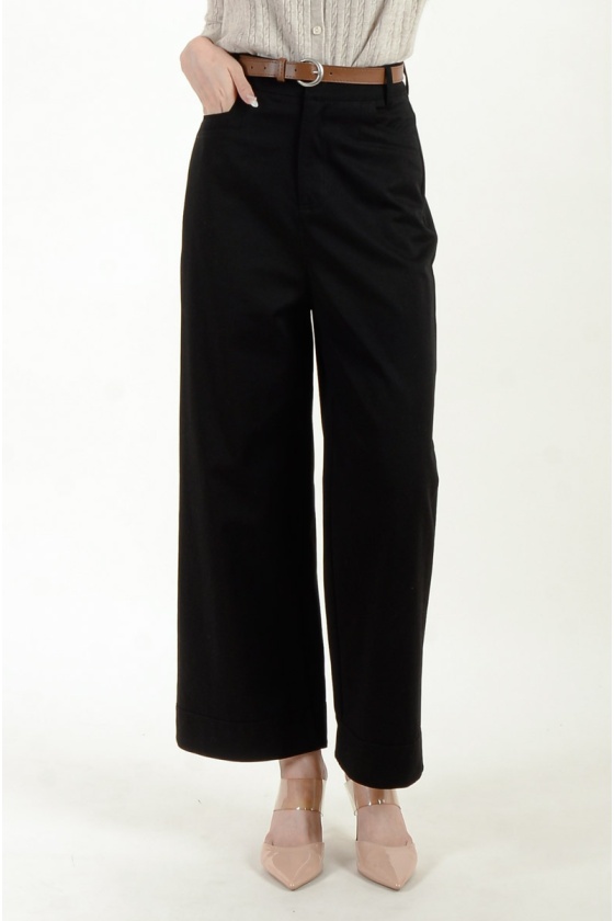 Monica Straight Leg Pants - Black