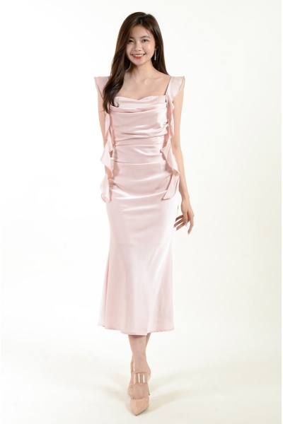 Milena Frill Midi Dress - Pink