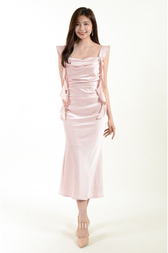 Milena Frill Midi Dress - Pink