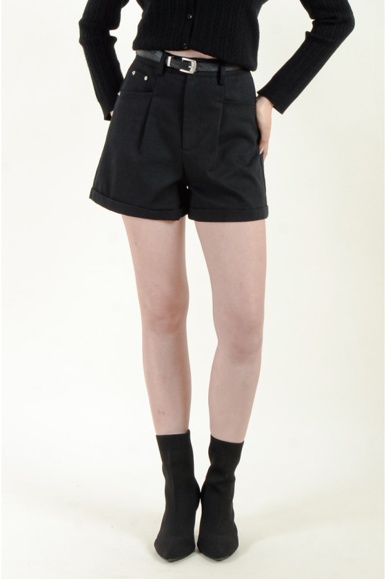 Arlet Belted Shorts - Black