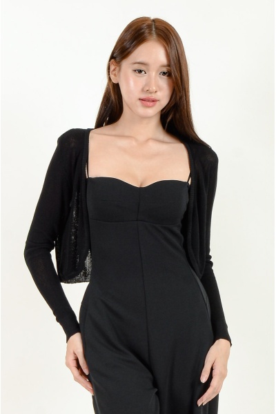 [BackOrder ETA 15 Oct] Noor Knitted Cardigan - Black