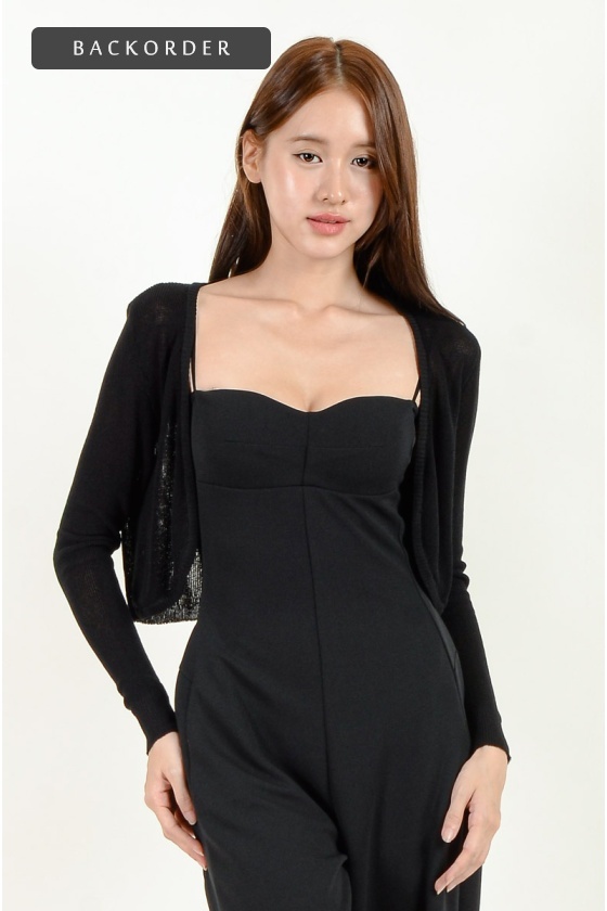 [BackOrder ETA 15 Oct] Noor Knitted Cardigan - Black