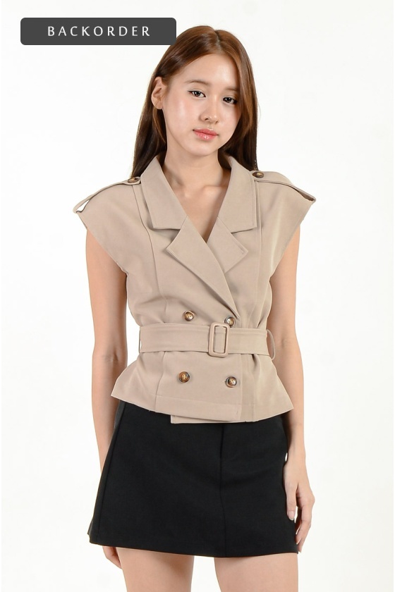 [BackOrder ETA 30 Aug] Aspen Button Vest - Khaki