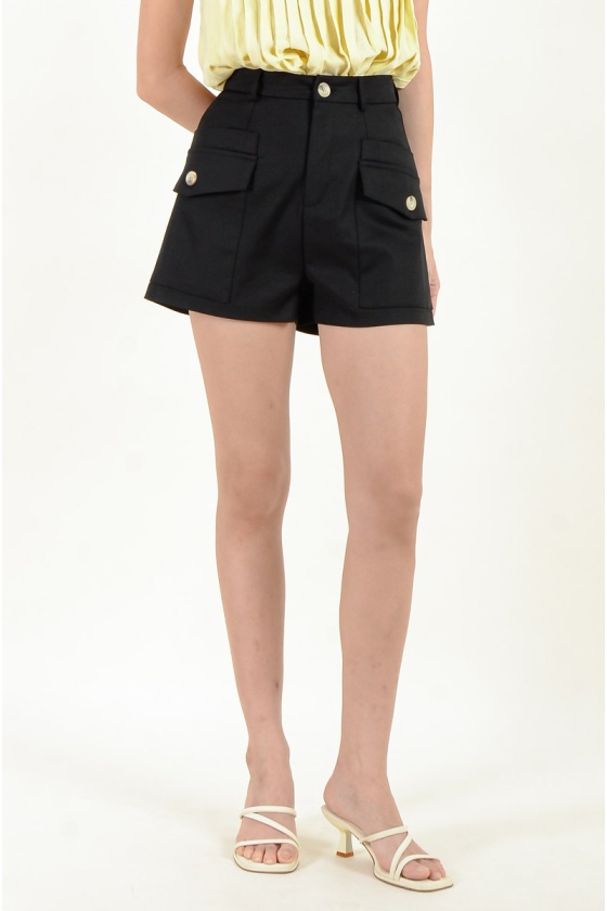 Emma Pocket Shorts - Black