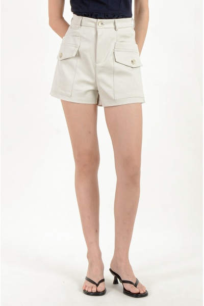 Emma Pocket Shorts - Beige
