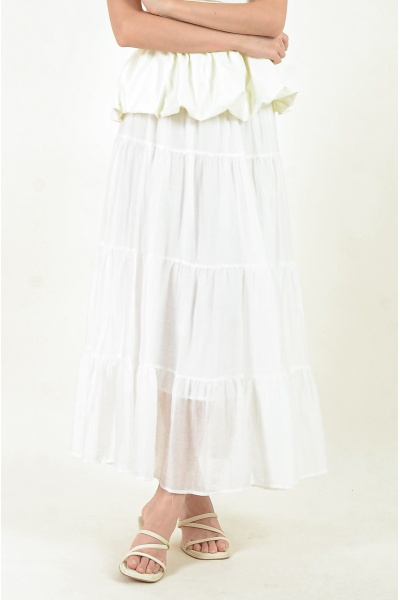 Karen Layered Skirt - White