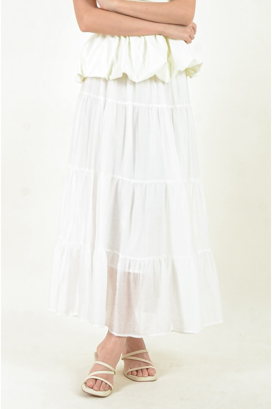 Karen Layered Skirt - White