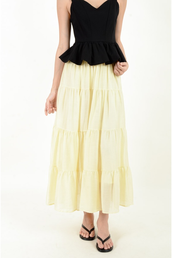 Karen Layered Skirt - Yellow
