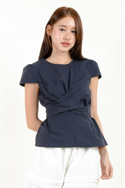 Harmony Twisted Top - Navy