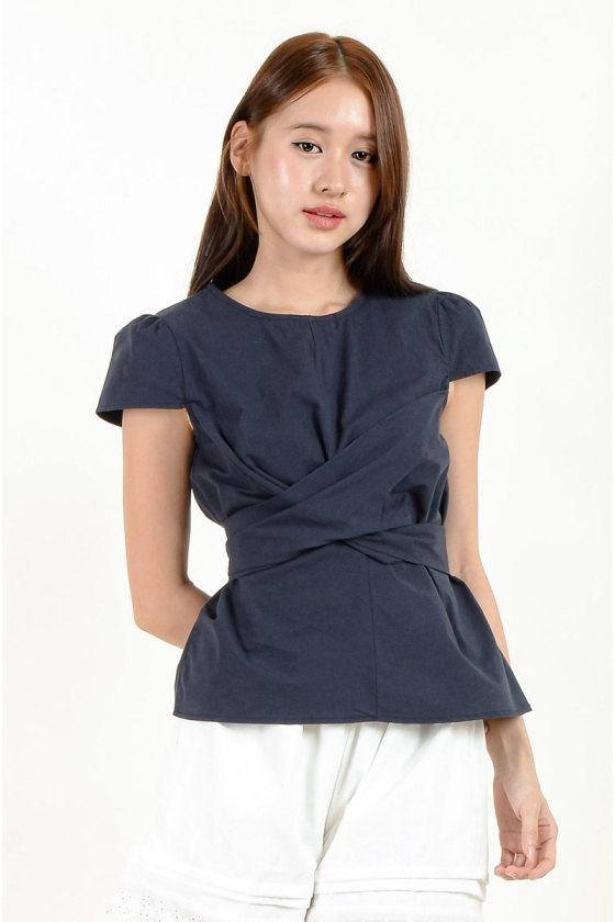 Harmony Twisted Top - Navy