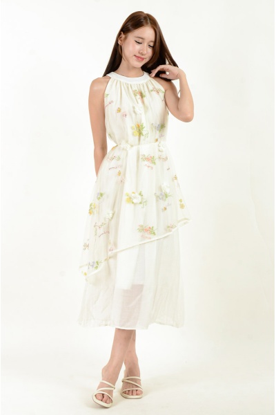 Dylan Embroidery Halter Dress