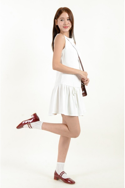 Alina Babydoll Dress - White
